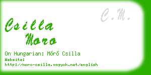 csilla moro business card